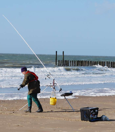 Vissen op het strand